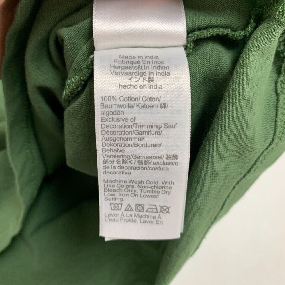 J Crew Circle Smocked Tee Womens XS Extra Small Avocado Keyhole Short Sleeve - Picture 8 of 12